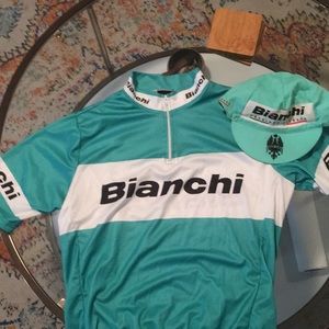 Bianchi Cycling Jersey And Hat